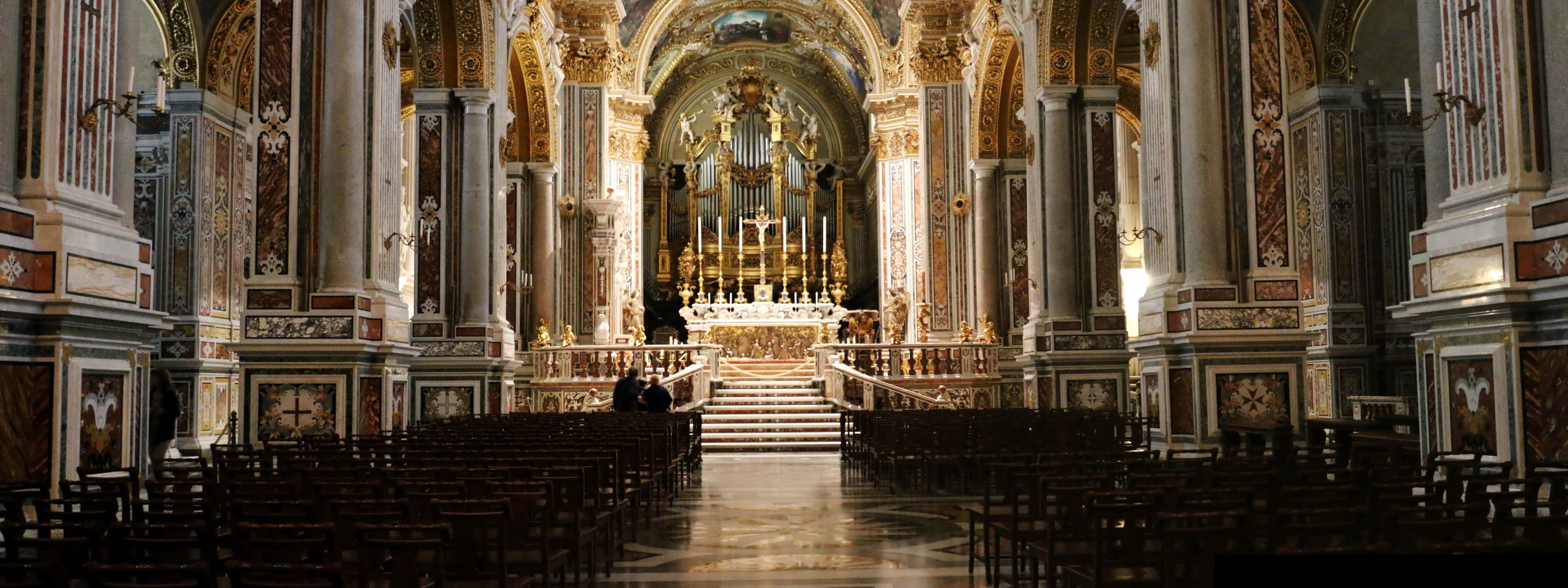 Interior of the abbey basilica